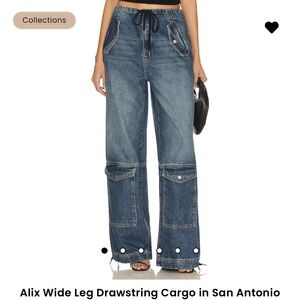 GRLFRND Alix Wide Leg Cargo Jeans